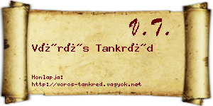 Vörös Tankréd névjegykártya